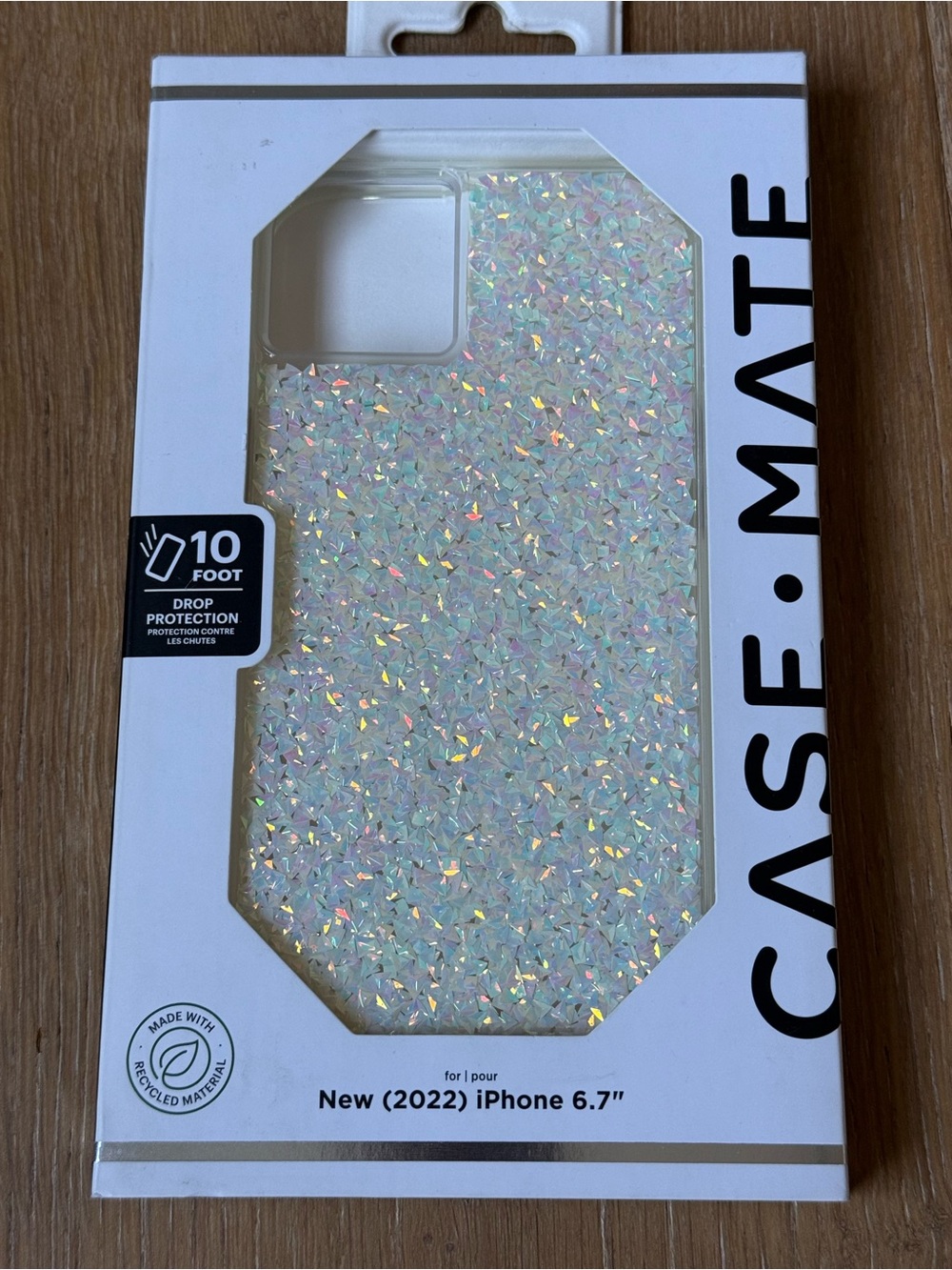 NewCase-Mate Iridescent Glitter Phone Case for iPhone 6.7" (2022) White Sparkle